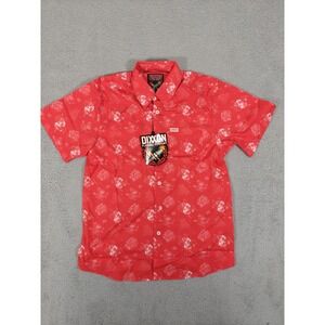 Dixxon Flannel Co Shirt Mens Medium Red The 350 Engine Party Button Up New